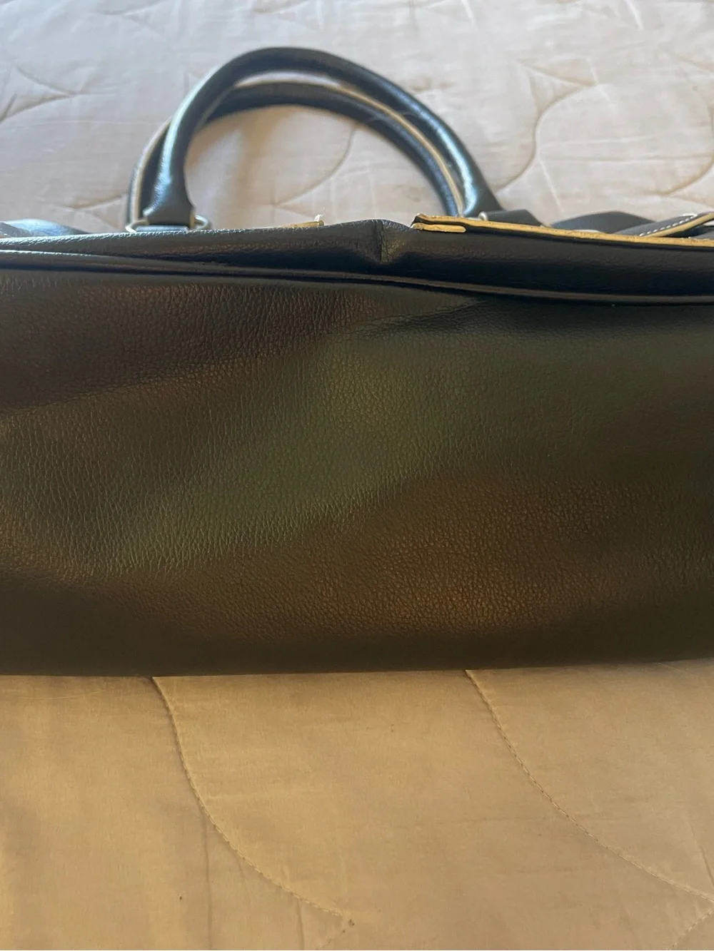 Volcom Black Satchel with Contrast White Stitching
